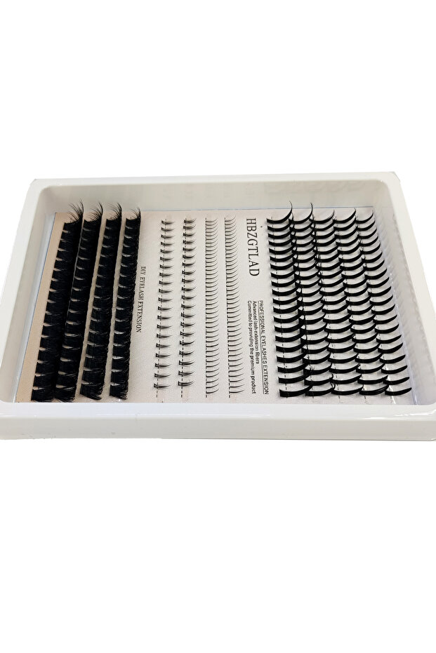 D 13row100PQA25 HBZGTLAD eyelash 80D/100D eyelash cluster with bottom and spiky volume DIY anime eye