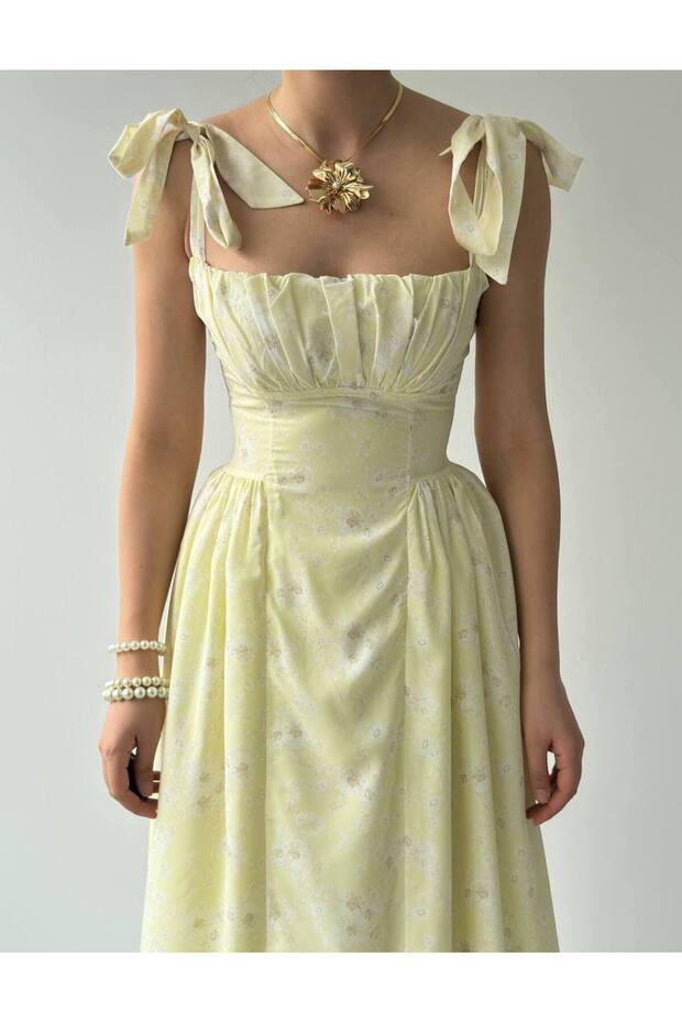 Kalın Askılı Çiçekli Daniel Elbise - 6