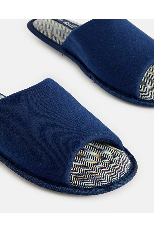 نعال رجالية بلون أزرق داكن - 4