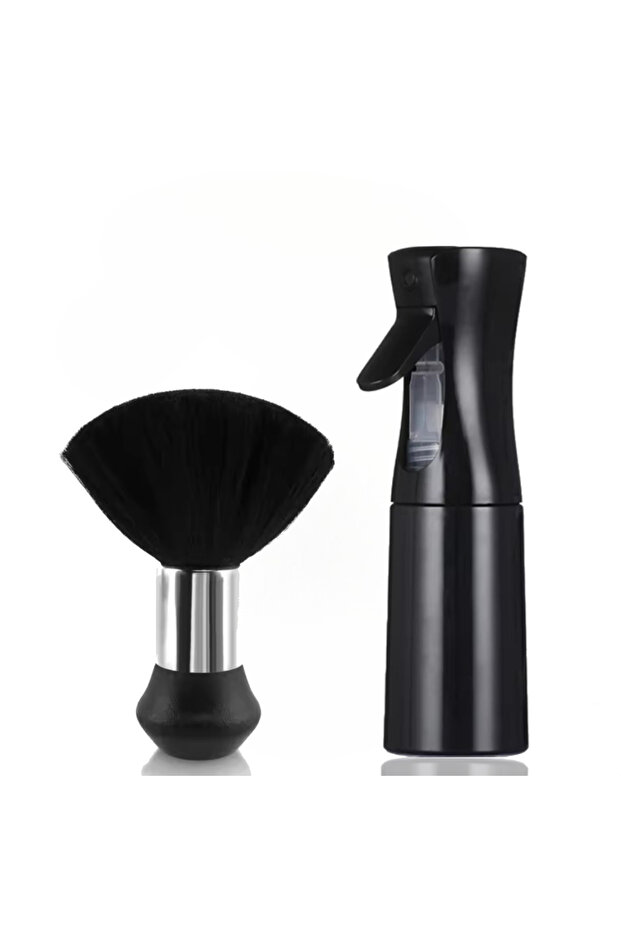 2pcs 2pcs Professional Barber Hairdressing Kit, Water Spray Bottle Neck Duster Brush Set for Salon H