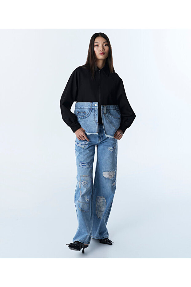 DENİM MIX RAW EDGE MONT - 2