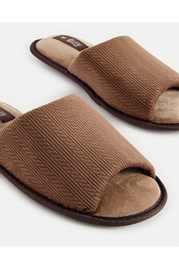 Men Brown Solid Slippers - 4