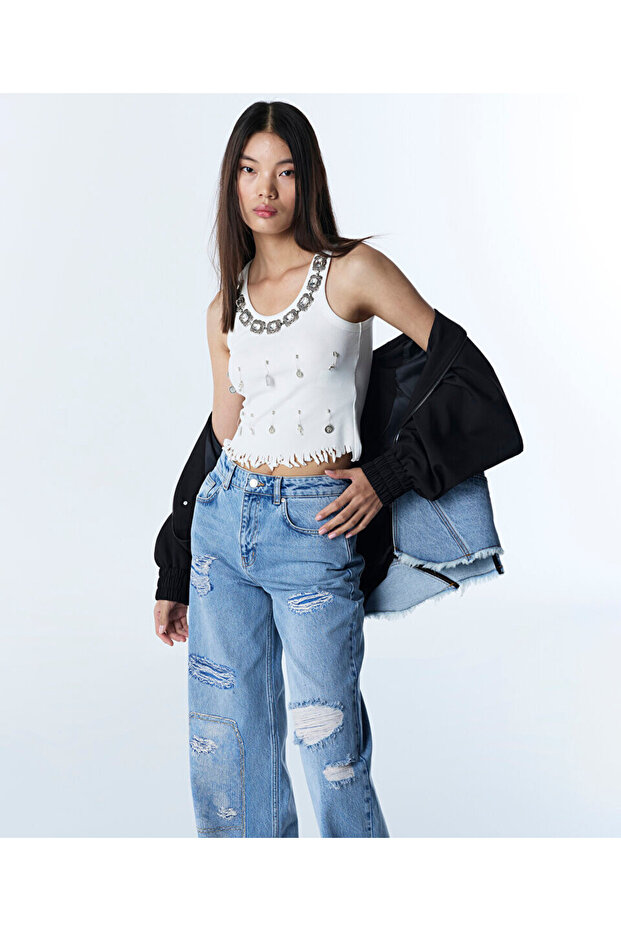 DENİM MIX RAW EDGE MONT - 6