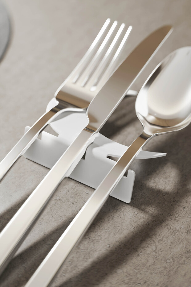 6-Piece Ramadan Hilali Metal Cutlery Holder - Metal Islamic Home Tableware Decoration