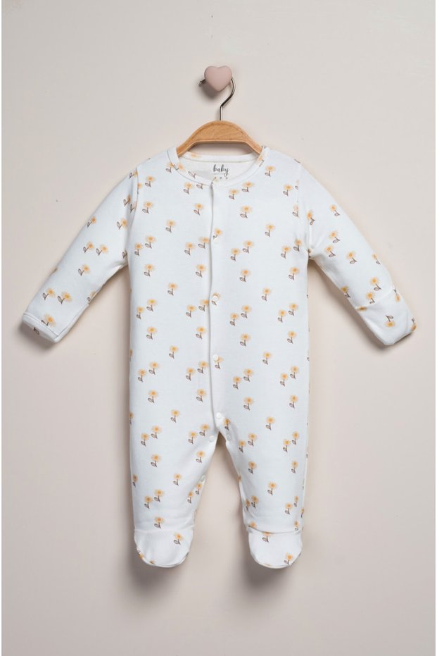 Baby Jumpsuit with Built-In Gloves
