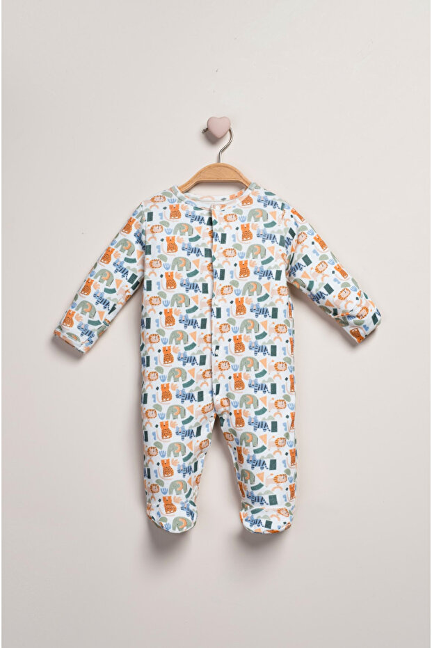 Baby Jumpsuit with Built-In Gloves