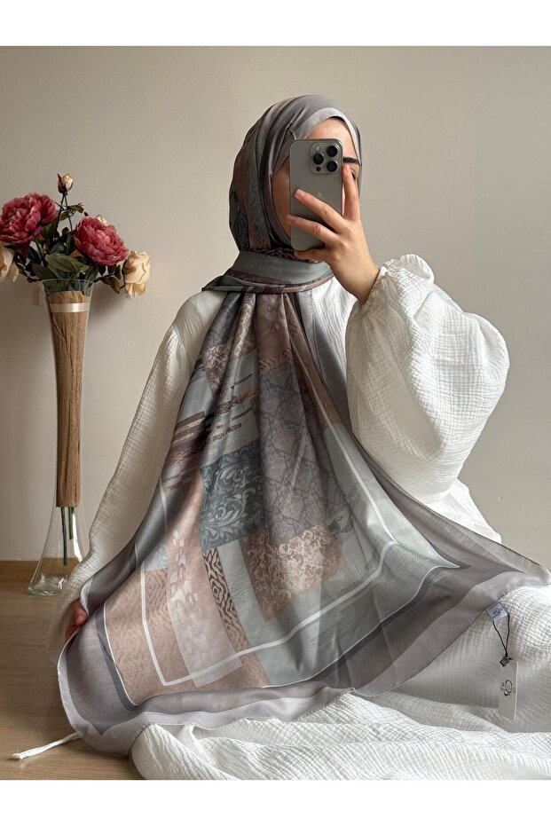 شال بنمط إترو-مينك - 5