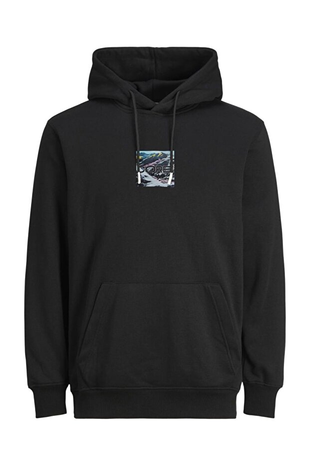 Kapüsonlu Baskili Sweatshirt - 2