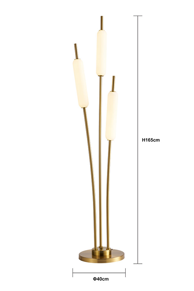 Cora 3'lü Gold Led Lambader - 7