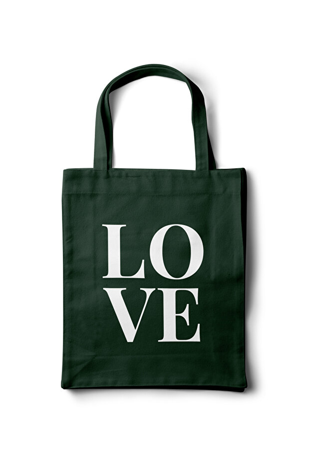 Gabardine Cloth Bag – Typography Love Text Printed Design - 35X40