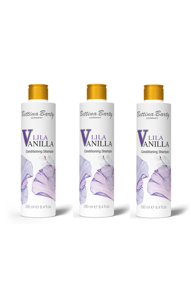 Lila Vanilla Hair Conditioner Effective Shampoo 250 ml – Provitamin B5 & Wheat Protein 3 Pieces