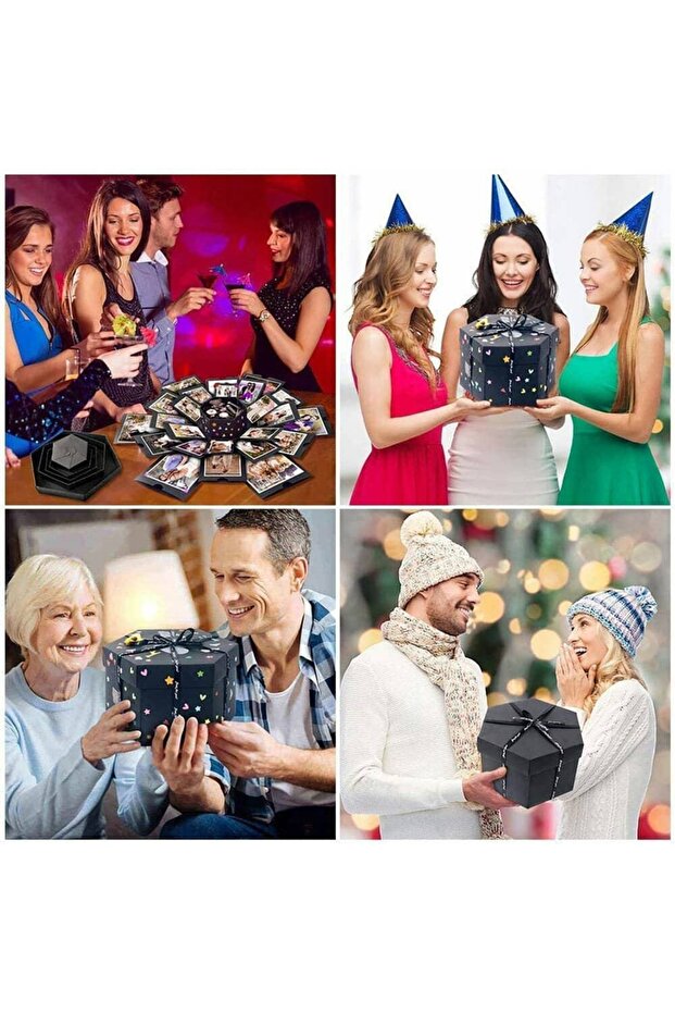 Hexagonal Explosion Box - Black - 2