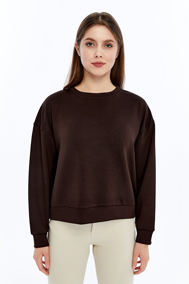 Women's Basic Crew Neck Long Sleeve Sweatshirt
