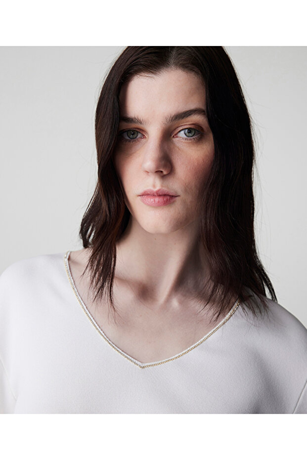 Strass taş şeritli triko - 2