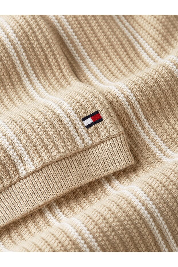 KNITTED VERTICAL STRIPE SS POLO - 4