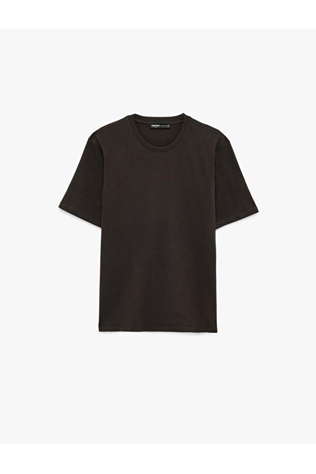 Cotton Regular Fit Tok Fabric Short Sleeve Basic Crew Neck T-Shirt