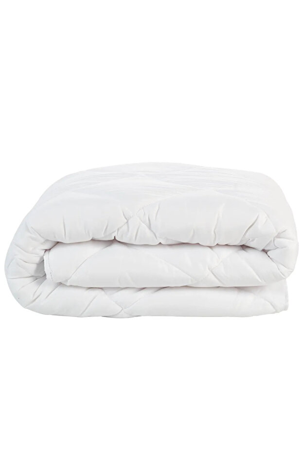لحاف مزدوج من الألياف الدقيقة باللون الأبيض - 4