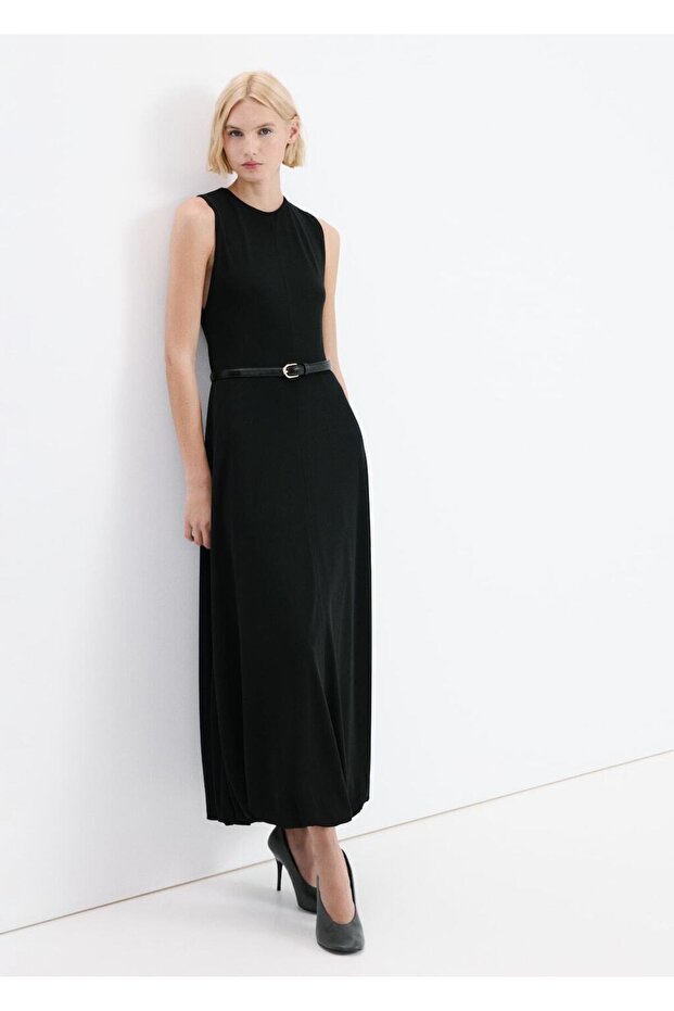 Evaze pamuklu elbise - 2