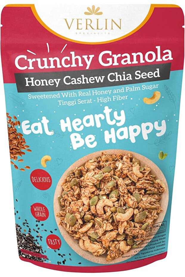 Verlin Specialite Crunchy Granola with Honey, Cashew & Chia Seed