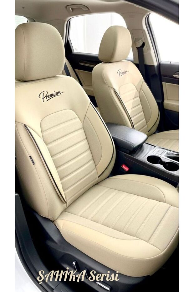 Renault Cli̇o-5 Hatchback 2020 Compatible Şahika Series Auto Seat Cover with Zipper