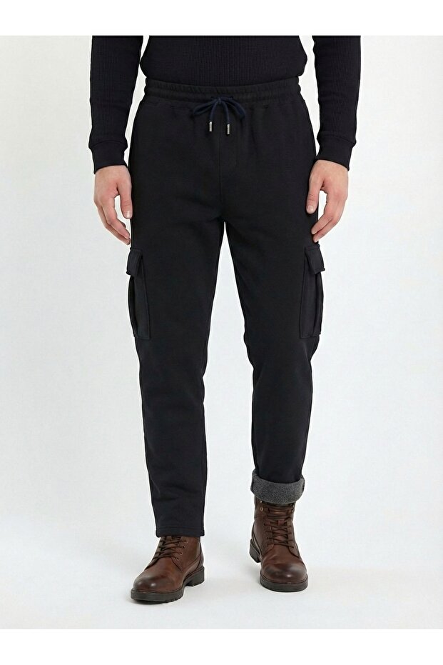Amsterdam Fabric Winter Men's Trousers - Comfortable Fit with Elastic Waist