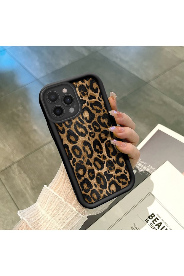 iPhone 14 Pro Max Compatible High Quality Popular Leopard Black Case Silicone Drop-Resistant Stylish