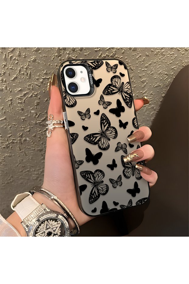 حافظة هاتف عالية الجودة متوافقة مع iPhone 11 بنمط فراشة جميل