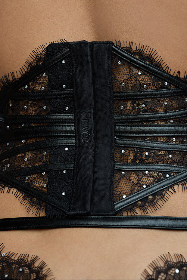 Siyah Lush Corset - 5