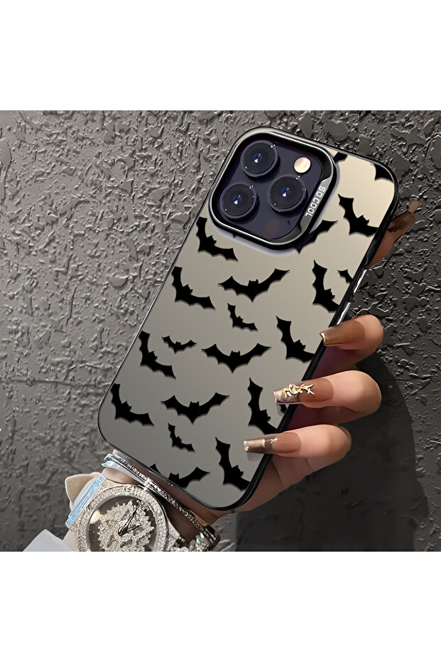 iPhone 14 Compatible Cool Bat Pattern Drop-Resistant Phone Case - 4