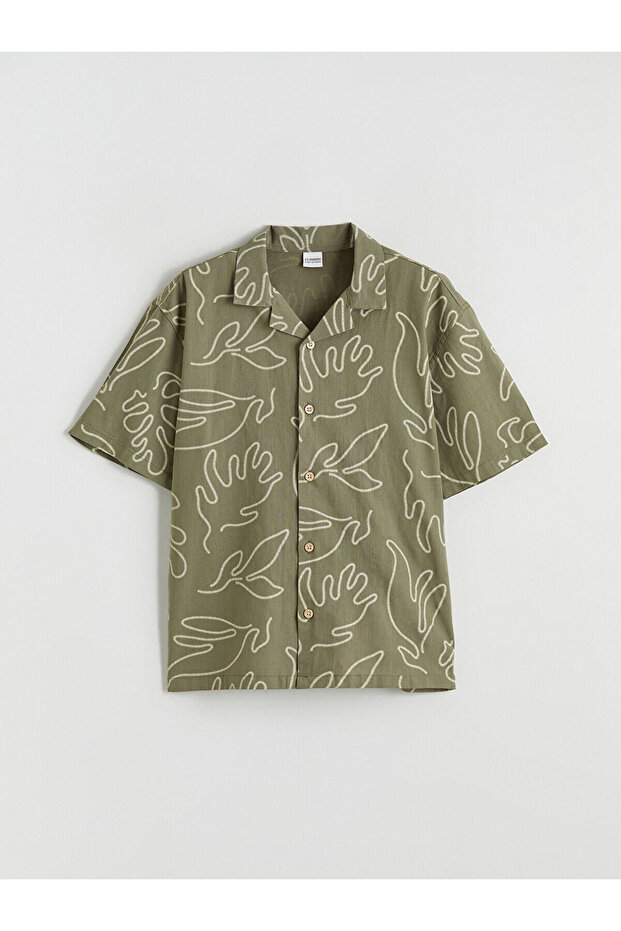 Short Sleeve Patterned Boy's Shirt