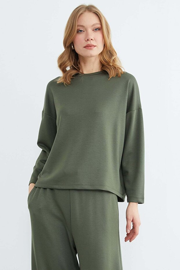 طقم مودال أساسي بأكمام طويلة مكون من قطعتين - 2