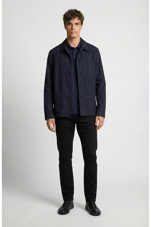 Lacivert Paper Touch Ceket - 2