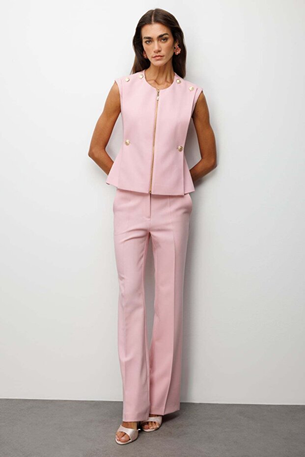 İspanyol Paça Düşük Bel Pantolon - 1