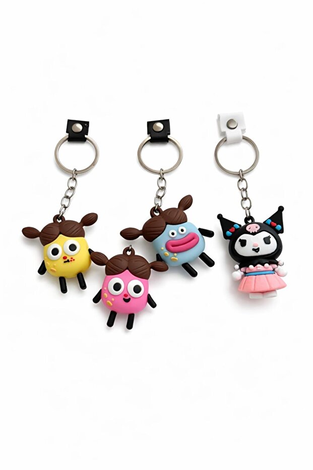 Fun Mascot Keychains 4 Pieces - 2