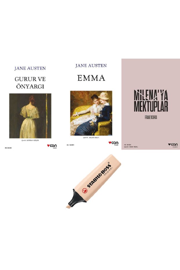 Gurur Ve Önyargı + Emma + Milena'ya Mektuplar 3 Book Set (Kalem Hd)
