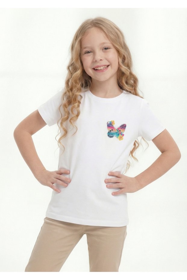Printed Short Sleeve T-Shirt for Girls B12