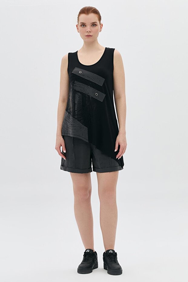 BELİ LASTİKLİ NERVÜRLÜ DUBLE PAÇA ŞORT - 1