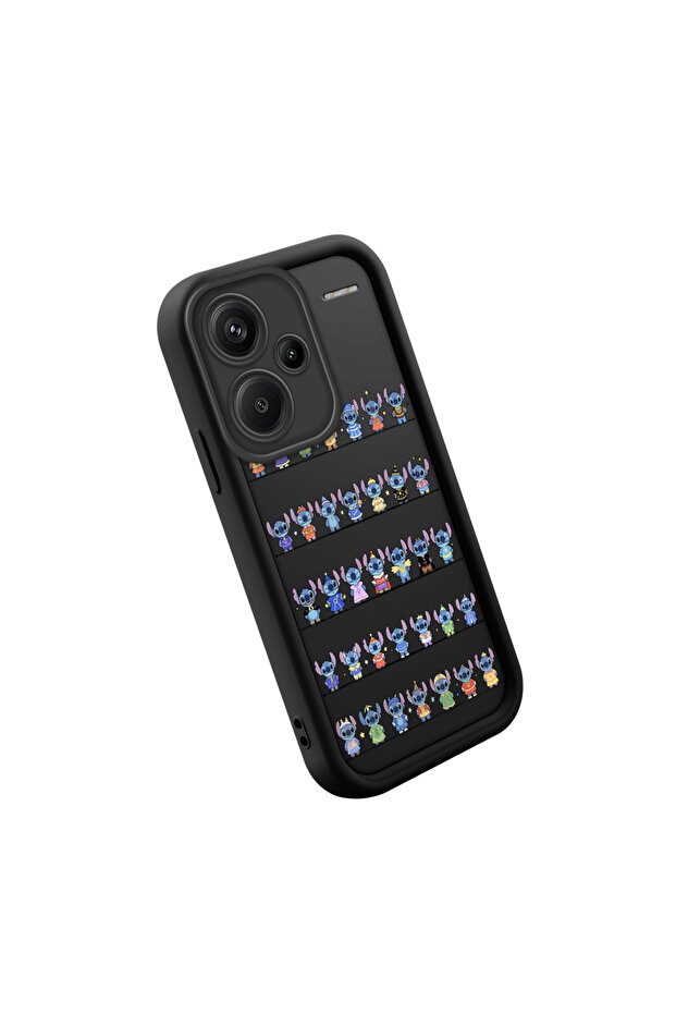 حافظة لهاتف Redmi Note 13 Pro Plus+ 5G مصنوعة من مادة السيليكون المقاومة للصدمات ونمط الخياطة باللون الأسود - 3