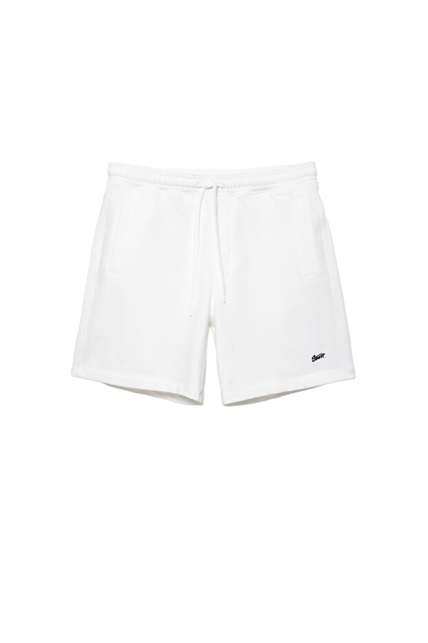 Logolu jogger bermuda şort - 4