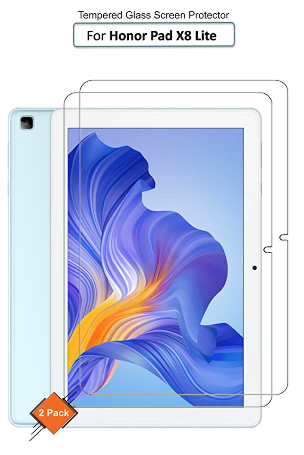 عبوة من قطعتين من واقي شاشة زجاجي مقوى ممتاز لجهاز Honor Pad X8 Lite مقاس 9.7 بوصة