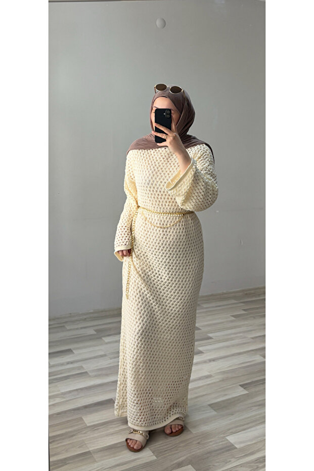 AJURLU ASTARLI ELBİSE KEMER HEDİYELİ - 2