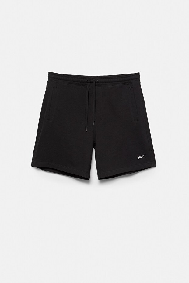 Logolu jogger bermuda şort - 8