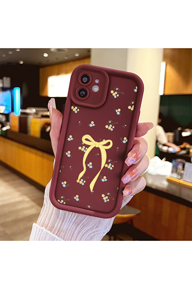 حافظة بتصميم على شكل قوس من السيليكون الأحمر المقاوم للصدمات ومتوافقة مع iPhone 16e مع حماية للعدسة - 4