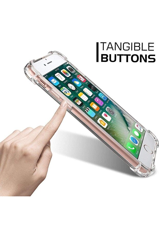 جراب حماية مقاوم للصدمات لهاتف آيفون 6G من آبل، شفاف - 6