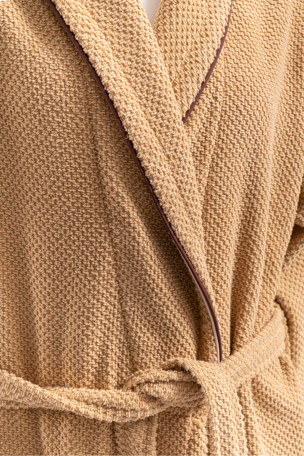 Şalyaka Bathrobe – Jacquard Popcorn Textured, Cotton Unisex