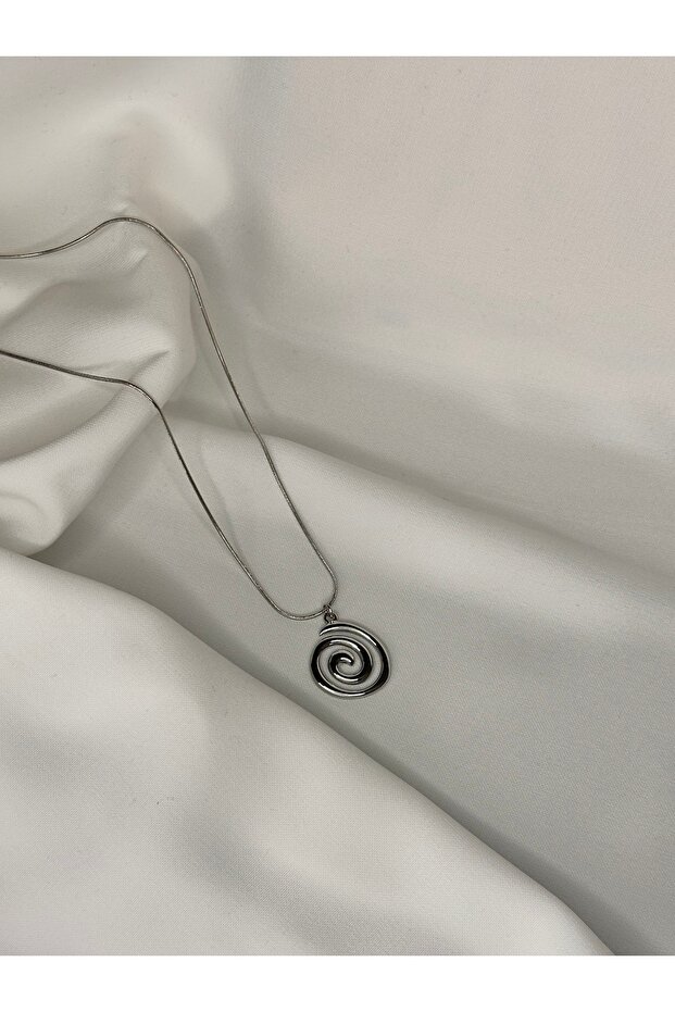 Çelik Spiral Kolye (silver) - 1