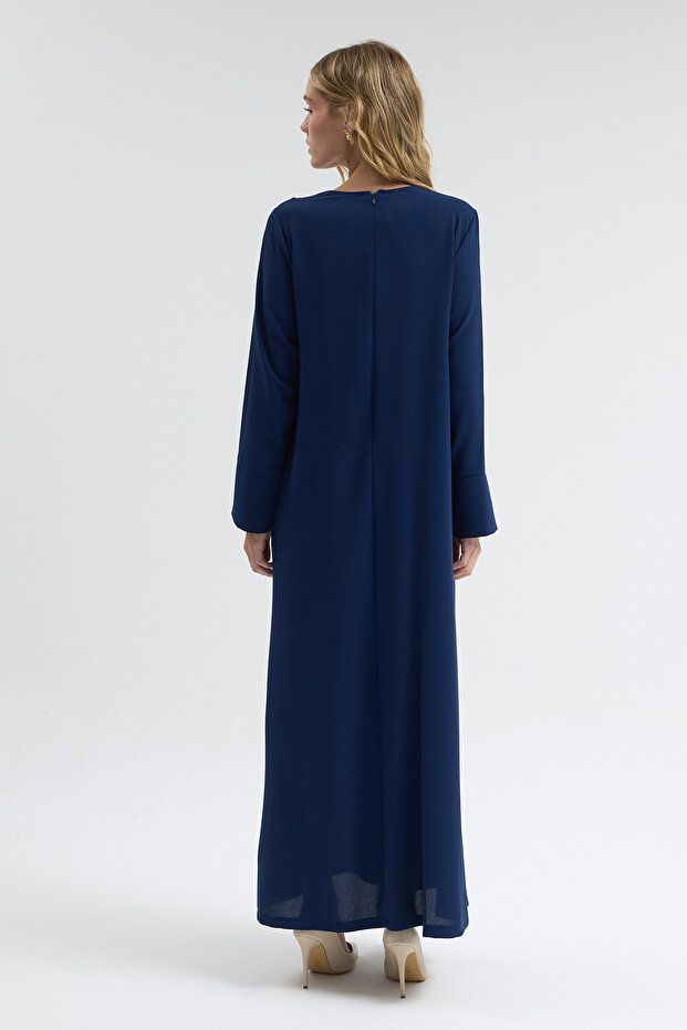 Rochie cu cataramă la umăr - Indigo - 5
