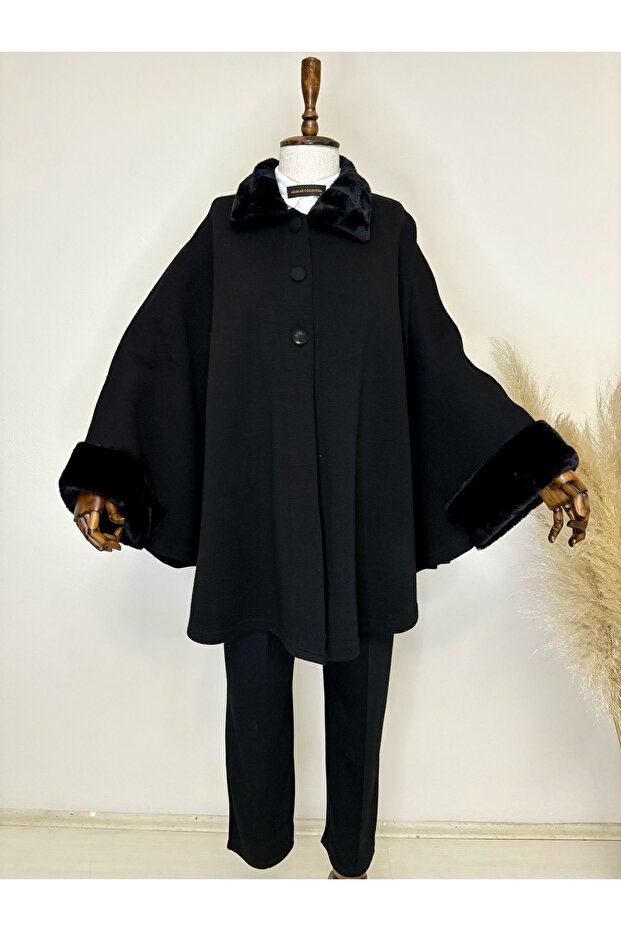 Çelik örme panço pelerin - 2