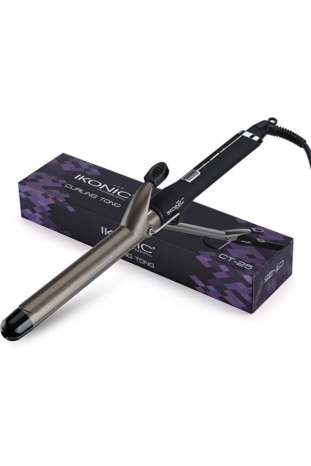 Ikonic Professional Curling Tong, Ct-25, Black