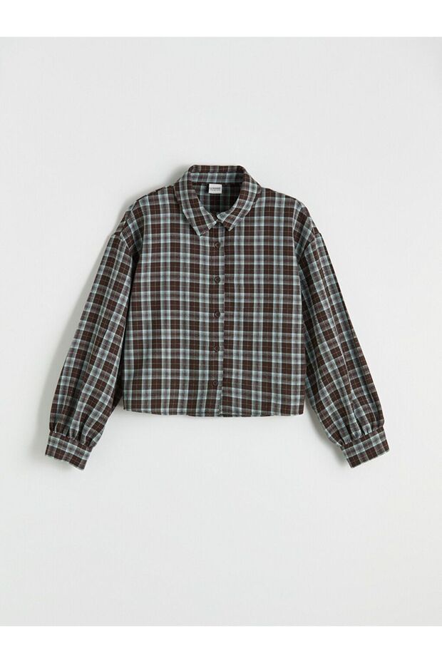 Plaid Poplin Girls' Shirt